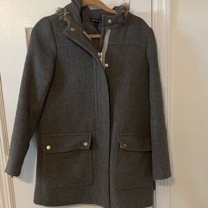 J. Crew Gray Hooded Blazer